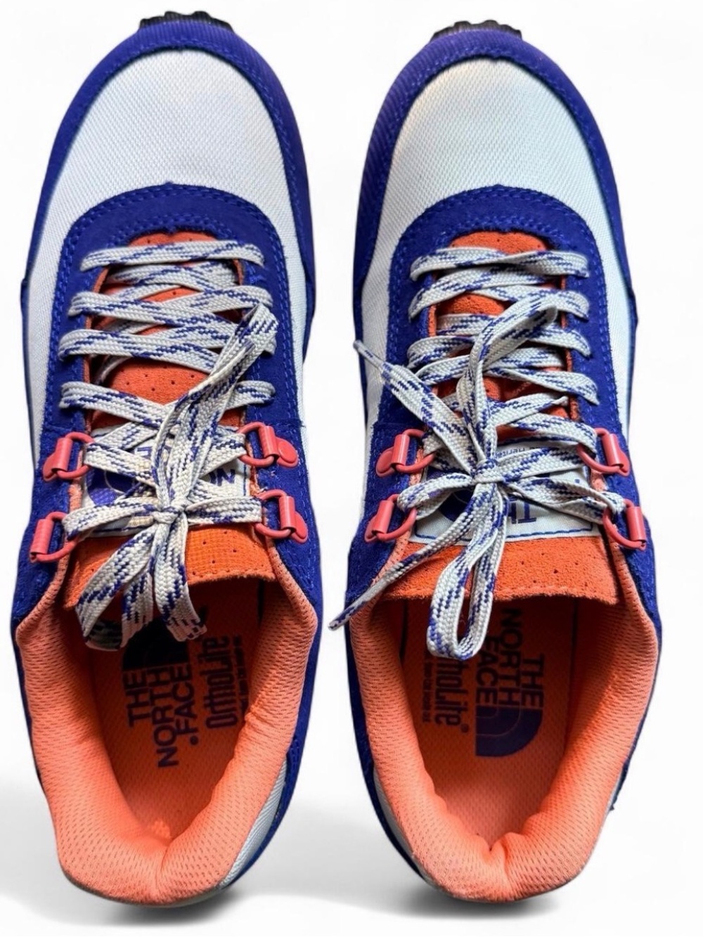 The North Face Kids Blue and Coral Lace-Up Trail Sneakers